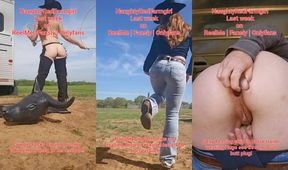 Rotbepelzte Cowgirl wird gnadenlos von riesigem brünstigem Bulle durchgenommen