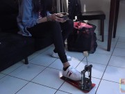 Drum Pedal Pump with Sneakers TikTok