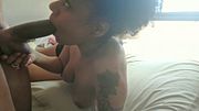 THE SITTER Slim Brown Skin Ebony Blowjob For Huge Hung Bbc Brown Cock