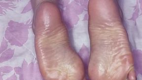 Oiled Up Soles- Begging for Cum
