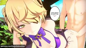 Genshin Impact Anime Girl Enjoying 3D Hentai Creampie Action
