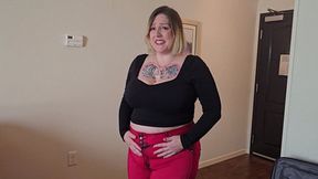 Break Time Blasts in Red Jeans