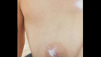 Beach exhibition : my girlfriend smears sunscreen on my breasts topless in front of everyone