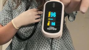 Speculum and Heart Exam Masturbation in Patient Gown