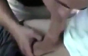 Stroking my cock with car door open to lure in a cocksucker