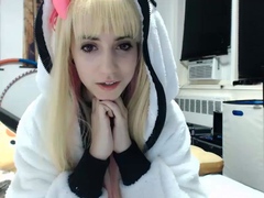 Wild blonde teen LIBRARY deep toying pussy on webcam