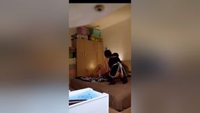 Chinese crossdresser maid sex with young guys 5