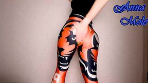 spandex pawg in leggings spanks his ass