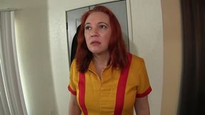 Waitress Eve magic control handjobs