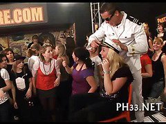 Very hot group sex in club