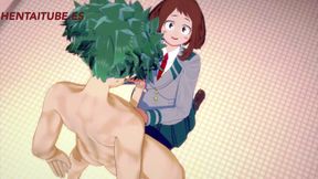 Boku No Hero Acadeemia Hentai - Midoriya Deku Handjob, Blowjob and fucks Ochako Uraraka