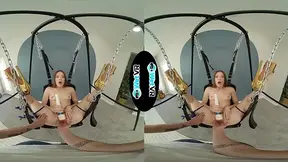 Unbelievable Swing Action with Petite Brunette Beauty