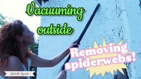 Vacuuming outside