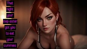 That night your step-sister got you to eat your cummies SO HOTT