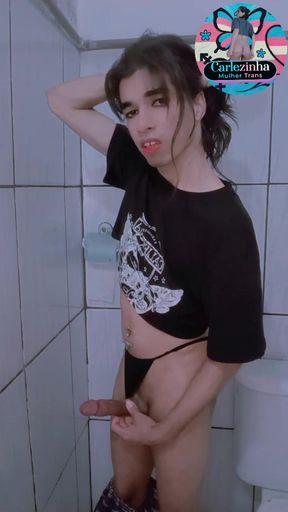 Pull the strong hair of this slut Carlezinha slut Naked Carla naked Sissy trans woman transvestite young cock naked naughty female slut
