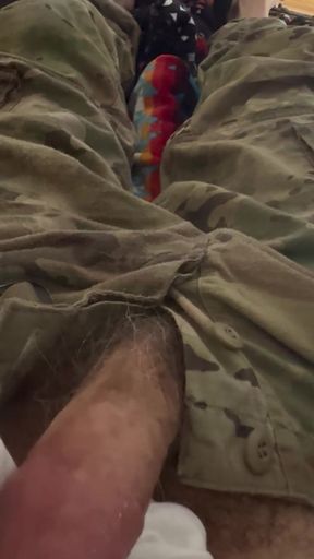 Us Army Soldier Jerks off in His Uniform and Cums on His Undies