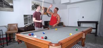 My cute stepson Troye Jacobs gave me a swimming pool table Part 2