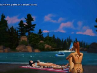 Nasty gal is getting her cunt stretch by her ex in the woods - The sims 4