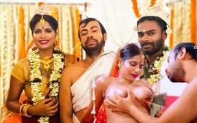 Desi Busty New Bride Fucked by Her Ex-boyfriend in Front of Her Husband