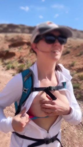 Flashing Tits in Wild Kyrgyzstan Mountains - Bold, Topless, and Raw Adventure