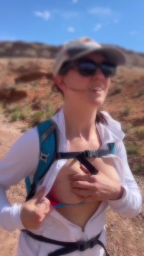 Flashing Tits in Wild Kyrgyzstan Mountains - Bold, Topless, and Raw Adventure