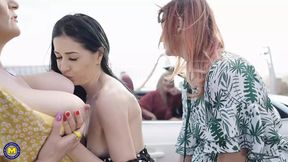 Moms swap juicy wet pussy&#x1F32E;&#xFE0F; at filthy lesbian gangbang