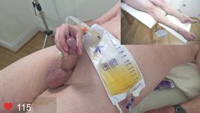 Powerful orgasm with foley catheter