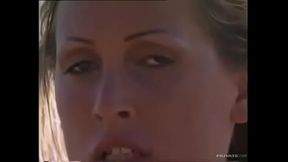 Blond Babe Mandy Bright Outdoors Big Dick with Interracial Facial