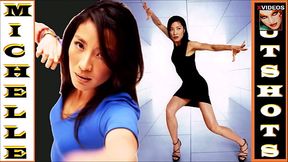 Michelle Yeoh BALLBUSTING compilation - beautiful asian actress kicks in the balls, nut shots, groin knee