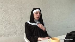 French nun gets ravaged in depraved threesome, Papy Voyeur captures it all.