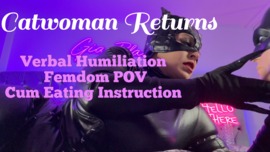 CEI Catwoman Returns: JOI Body Worship Boob & Pussy Play & Verbal Domination