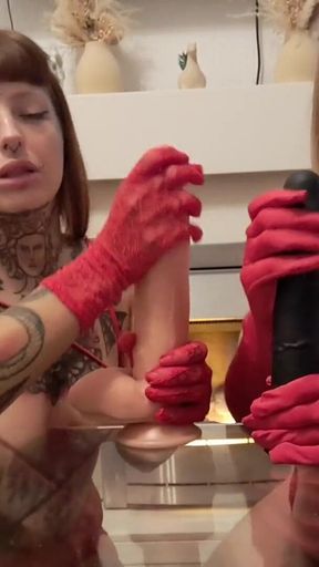 Glove Wank JOI with Bonnie Rose and Your Fave Cum Slut