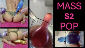 MASS sit 2 pop S2P showdown popping balloons with my oiled booty