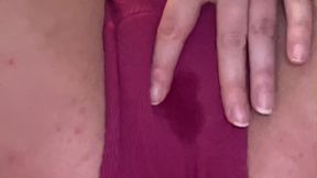 Fingering my drippy pussy to orgasm after peeing panties and socks BLondeKushx