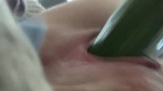 Cream on a big cucumber 🥒