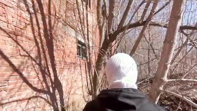 Daddy bear dragged a twink into an abandoned house and fucked his holes