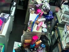 Str8 caught fucking on security camera in store