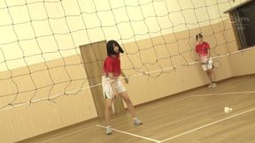 Shy badminton player gets pounded hard in secret practice session