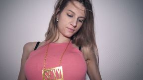Dina 18 Plus Sucks Cock in the Stairwell