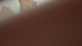 Pov: a weirdo peaking through a hole on the wall