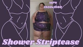 SSBBW Rachel Strips Naked in the Shower MP4 1920x1080