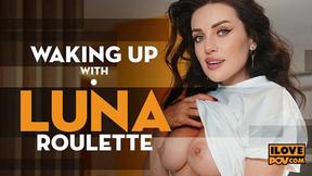 ”Luna Roulette uses her big tits & beaver to please you in morning glory scene”