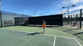 public tennis court desert hard fuck mona azar