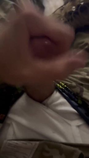 Us Army Soldier Jerks off in His Uniform and Cums on His Undies
