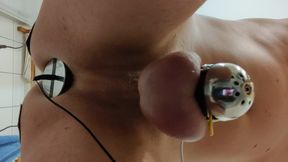 E-stim with Anal Plug and Estim Pads