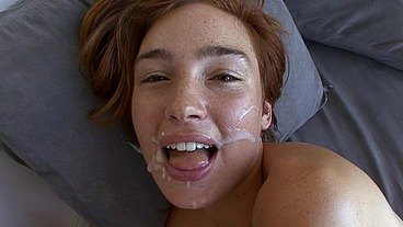 Red Headed Cutie Jodie Taylor Fucks And Swallows A Fat White Load Of Cum