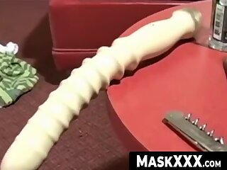 Mysterious gay Frank T receives anal dildo during wank off
