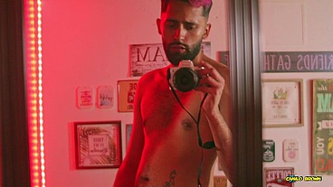 Big Uncut Cock Latino Camilo Brown Jerking Before Bed Cumshot In The Mirror
