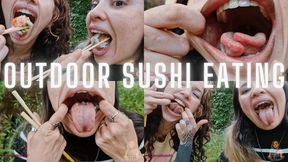 Outdoor Sushi Eating
