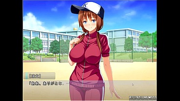 Girlfriend becomes sex care manager of baseball club [Hardcore PornPlay Hentai game] Ep.1 kissing the old pervert manager of the team